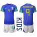 Brasilien Richarlison #9 Barnkläder Borta matchtröja till baby VM 2022 Kortärmad (+ Korta byxor) Billigt